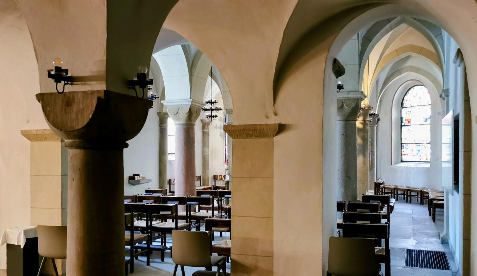 Blick in die Krypta der Klosterkirche