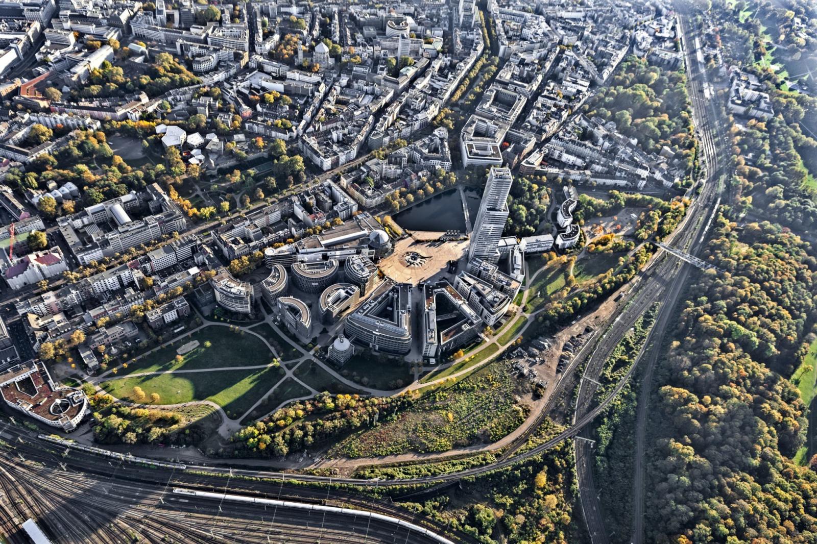 Mediapark Köln von oben