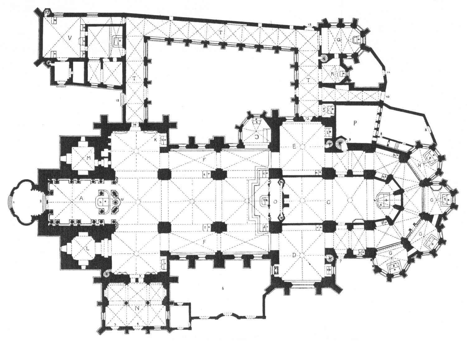 Grundriss des Domes St. Paulus Münster
